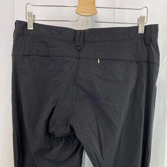 EDDIE BAUER Stretch Nylon Roll Up Pants Zip Fly Camp Hike Outdoor Black Size 8 - Picture 5 of 10